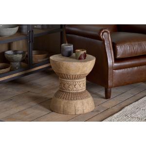 nkuku Taru Carved Side Table