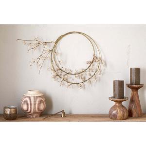 nkuku Tanu Layered Mango Wood Beaded Wreath