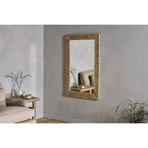 nkuku Tannir Mango Wood Carved Mirror