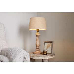 nkuku Usha Classic Wooden Table Lamp