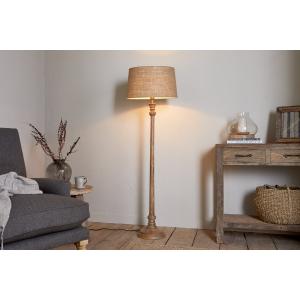 nkuku Usha Classic Wooden Floor Lamp