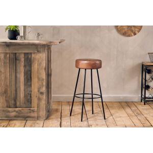 nkuku Veer Leather Counter Stool