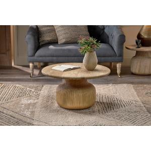 nkuku Vivan Grooved Wood Coffee Table