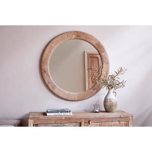 nkuku Vivan Grooved Wood Mirror