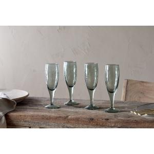 nkuku Yala Hammered Champagne Glass Set Of 4