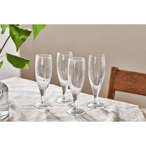 nkuku Yala Hammered Champagne Glass Set Of 4