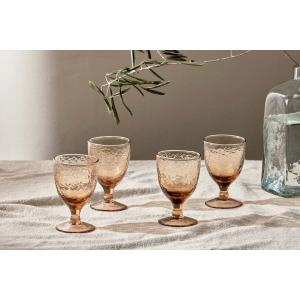 nkuku Yala Hammered Wine Glass Set Of 4