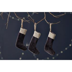 nkuku Karru Cotton Velvet Mini Stocking Set Of 3